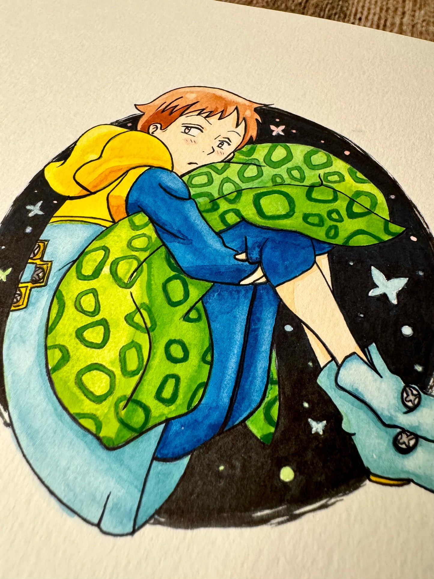 King: Watercolor & Ink Original