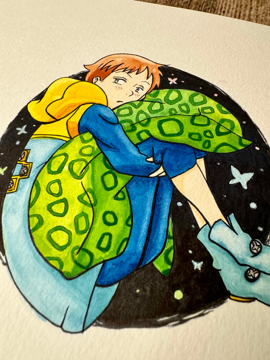 King: Watercolor & Ink Original