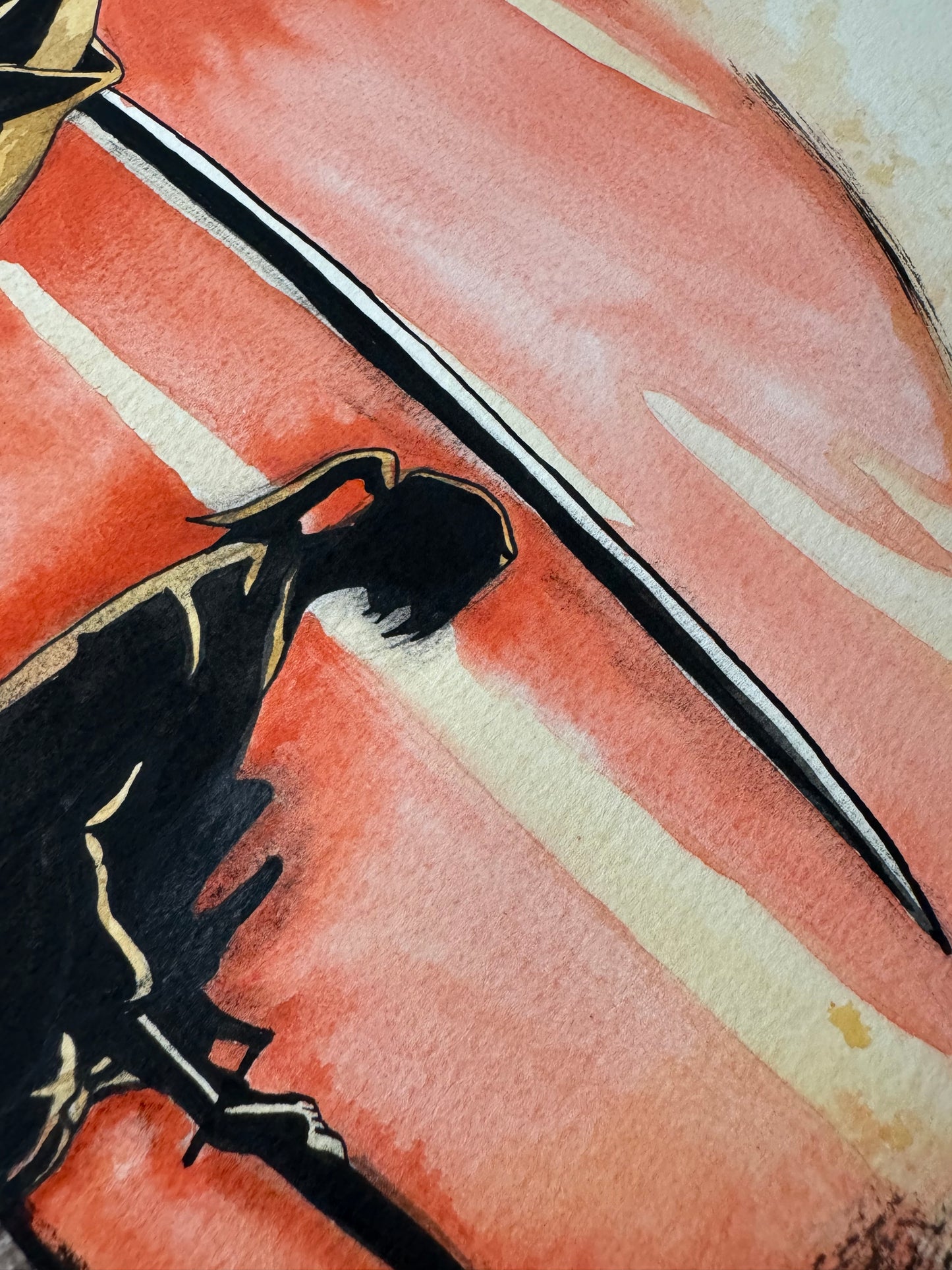 Samurai: Watercolor Original