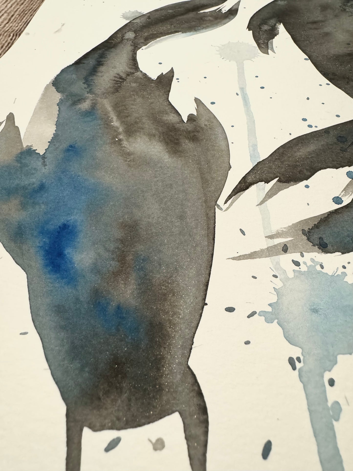 Koi Fish: Watercolor and Ink Original w/ Art of Mizuki Stamp