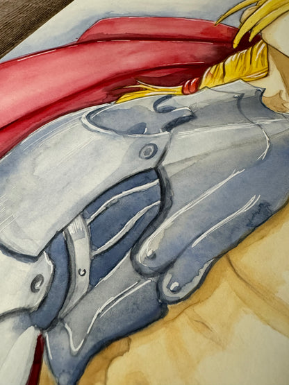 Edward: Watercolor and Ink Original