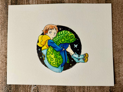 King: Watercolor & Ink Original