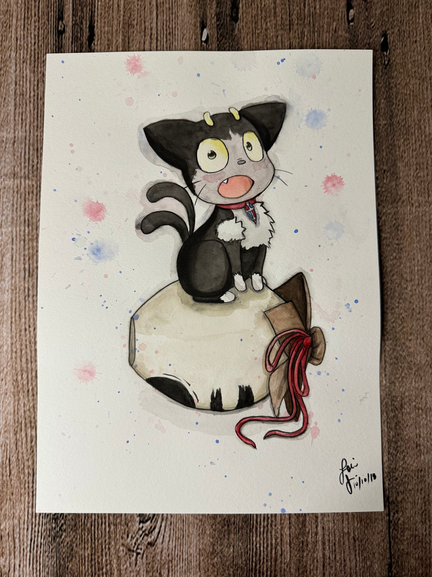Kuro: Watercolor Original