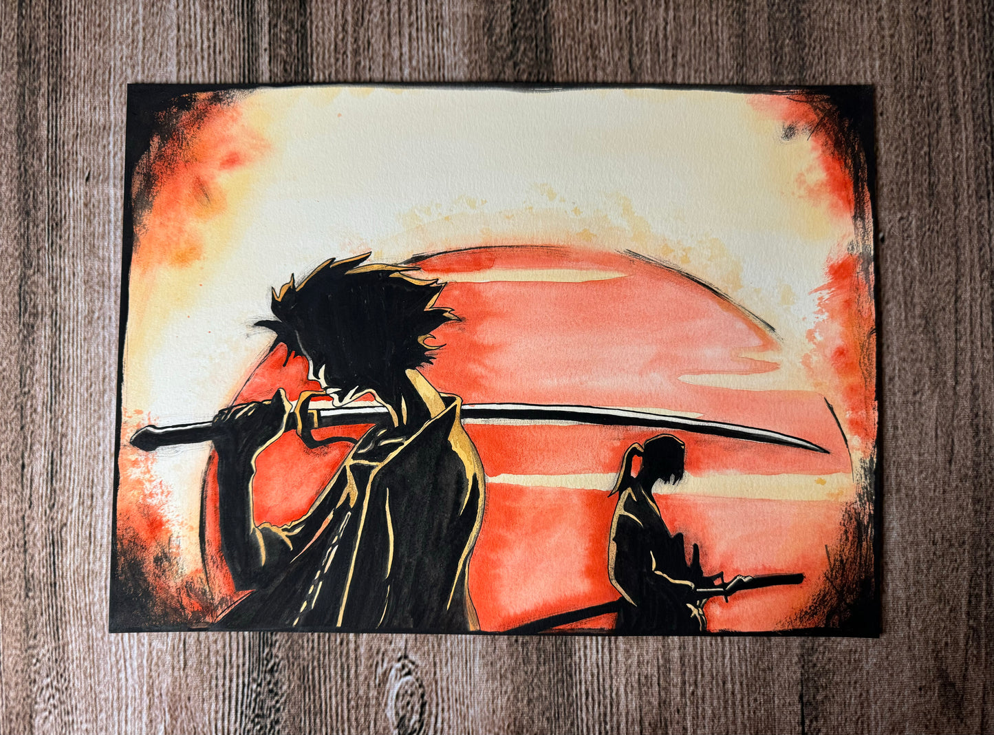 Samurai: Watercolor Original