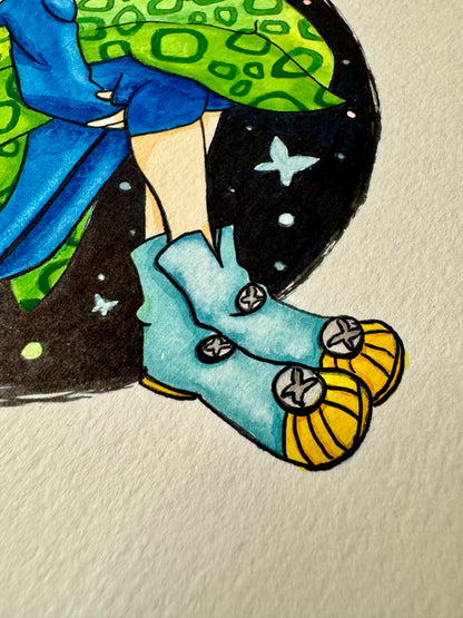 King: Watercolor & Ink Original